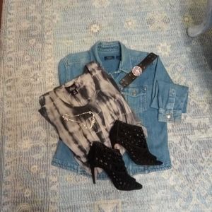 Jean jacket Liz Claiborne "Crazy Horse" Sz L